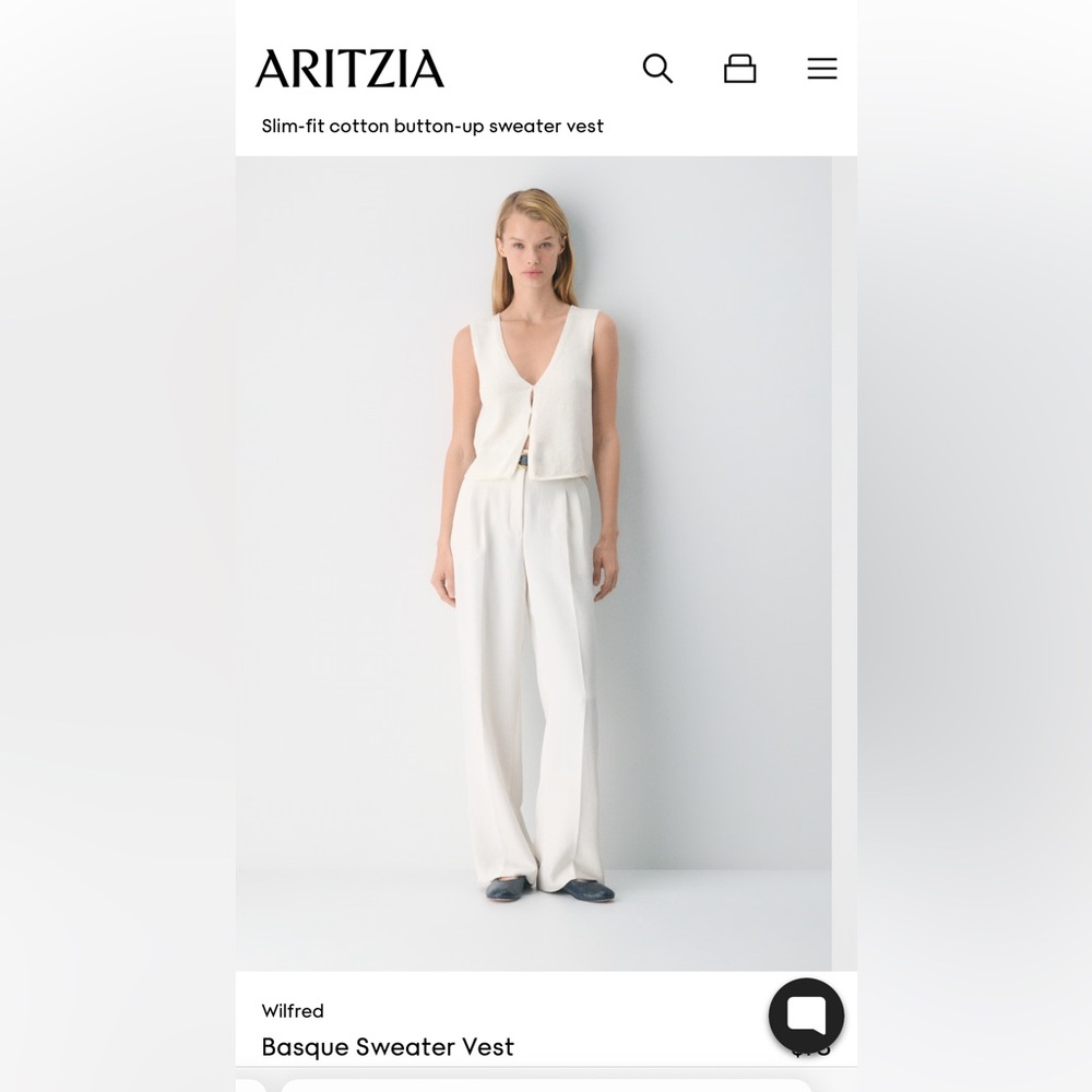 Aritzia Wilfred basque vest top M